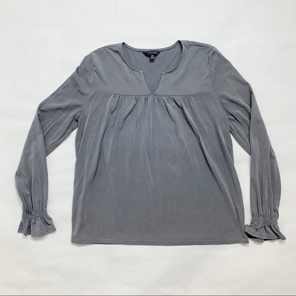 Lucky Brand Long Sleeve Top, Gray, M - Picture 7 of 12